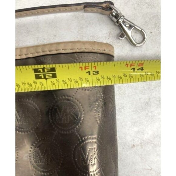 Michael Kors Metallic Bronze Signature Logo Tote Bag Purse - Picture 6 of 7